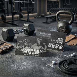 Persönlicher Fitness-Trainer Treue Punch Kettlebel Visitenkarte