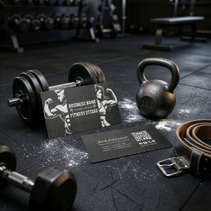 Persönlicher Fitnesstrainer Bodybuilding Gym Hante Visitenkarte