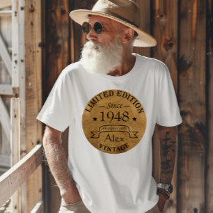 Persönlicher fünfundsiebzigster vintage 75. Geburt T-Shirt