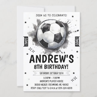 Persönlicher Fußball Geburtstag Einladung