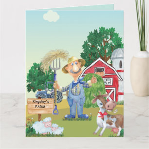 Persönlicher Geburtstag von Old MacDonald Karte