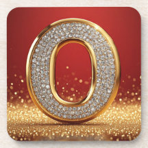 Persönlicher Gold Glitter Buchstabe O Monogramm In