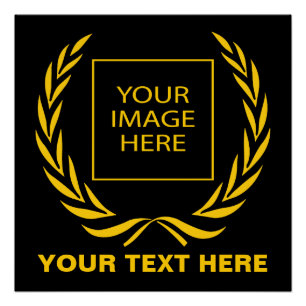 Persönlicher Golden Laurel Wreath Poster