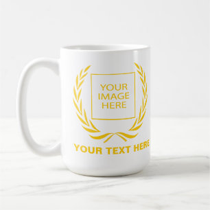 Persönlicher Golden Laurel Wreath Tasse
