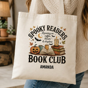 Persönlicher Halloween-Bookclub für Gruselfreunde Tragetasche
