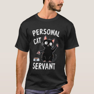 Persönlicher Katzendiener Schwarze Katze Humor Tee