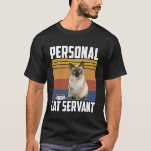 Persönlicher Katzendiener Siamesische Katze liebt T-Shirt