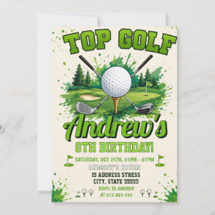 Persönlicher Kinder-Golf-Geburtstag Einladung