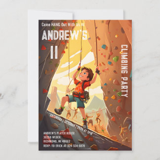 Persönlicher Kletterpark Einladung zum Geburtstag