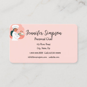 Persönlicher Koch Cook Baker Private Visitenkarte