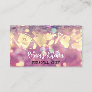 Persönlicher Koch Restaurant Catering Logo QR Bar Visitenkarte