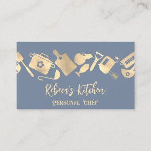Persönlicher Koch Restaurant Catering Logo QR Smok Visitenkarte