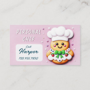 Persönlicher Koch süßer Cookie-Chef Visitenkarte