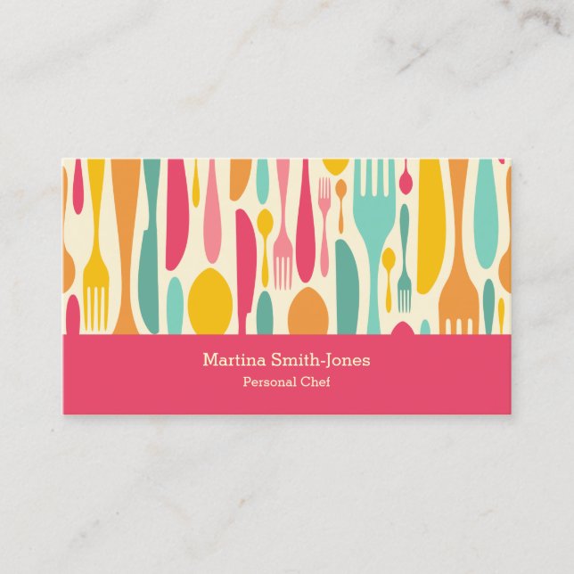 Persönlicher Koch Visitenkarte (Vorderseite)