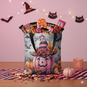 Persönlicher Kürbis Halloween Rosa