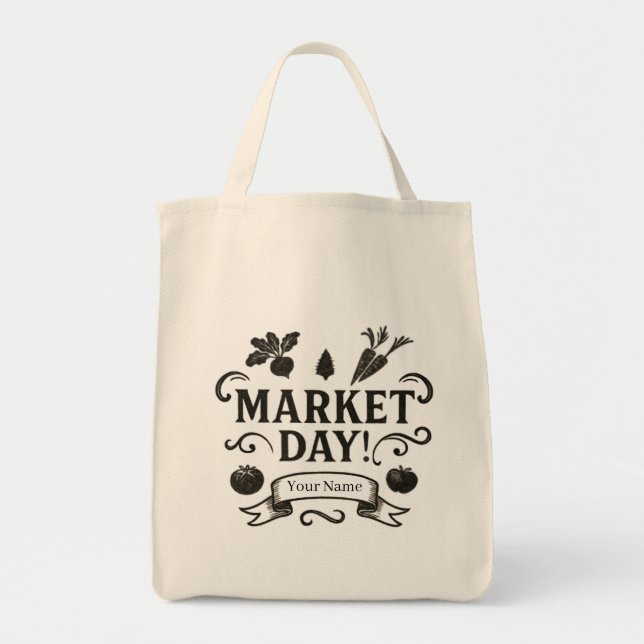 Persönlicher Markttag! Tragetasche (Vorne)