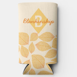 Persönlicher Monogrammname für das Muster im Herbs Selters Dosenkühler