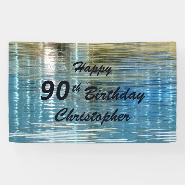 Persönlicher Name 90. Geburtstagsnachweis im See Banner (Horizontal)