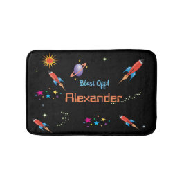 Persönlicher Name der Space Rocket Boys Badematte