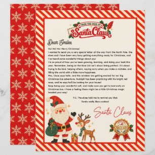 Persönlicher offizieller Nordpol-Brief von Santa