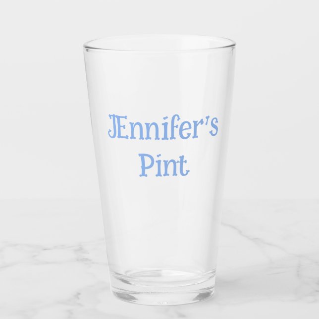 Persönlicher Pint Glas (Vorderseite)