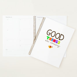 Persönlicher Planer mit positiven Affirmationen