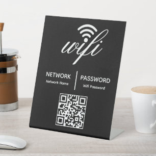Persönlicher QR-Code für das Wifi-Kennwort mit eig Sockelschild
