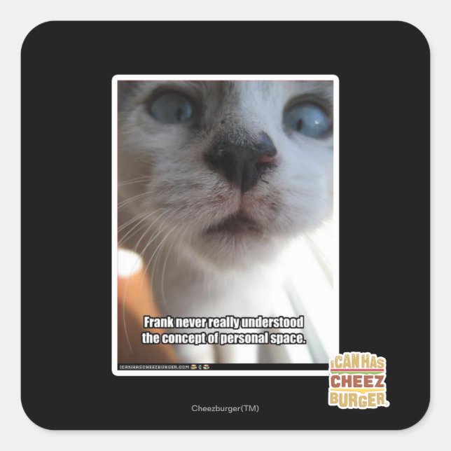 Persönlicher Raum Quadratischer Aufkleber (Vorderseite)