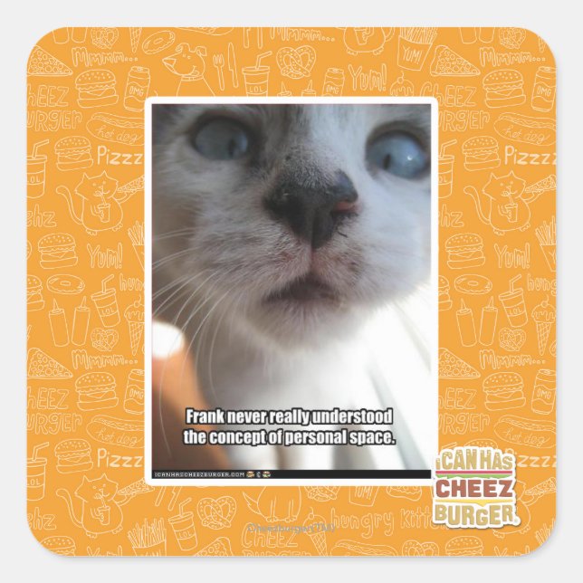 Persönlicher Raum Quadratischer Aufkleber (Vorderseite)