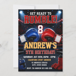 Persönlicher Ready to Rumble Box-Geburtstag Einladung