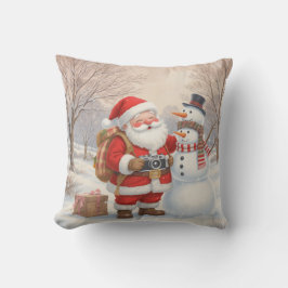 Persönlicher Santa-Fotograf & Schneemann-Selfie Kissen