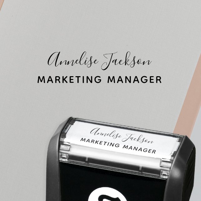 Persönlicher Schriftname Jobtitel personalisiert Permastempel (Von Creator hochgeladen)