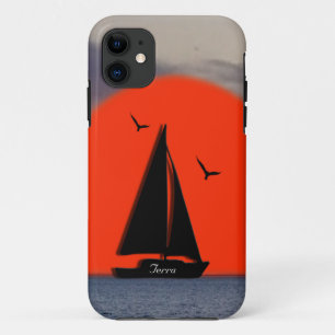 Persönlicher Segelbootname auf Boot Case-Mate iPhone Hülle