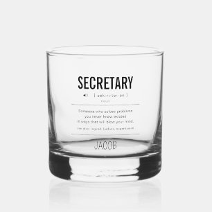 Persönlicher Sekretär Lustig Whiskyglas