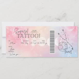 Persönlicher Taurus Tattoo Geburtstag Geschenkguts Einladung
