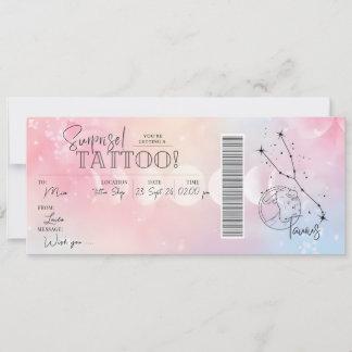 Persönlicher Taurus Tattoo Geburtstag Geschenkguts Einladung