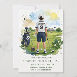 Persönlicher Top-Golf-Geburtstag Einladung