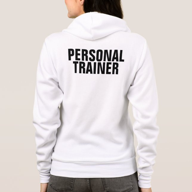 Persönlicher Trainer für Frauen in der Fitness Gym Hoodie (Rückseite)