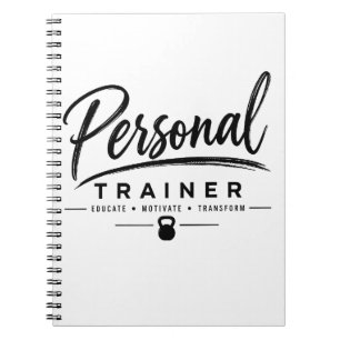 Persönlicher Trainer Motivieren Verwandeln Fitness Notizblock
