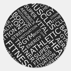 Persönlicher Trainer oder Fitness-Mittelaufkleber Runder Aufkleber