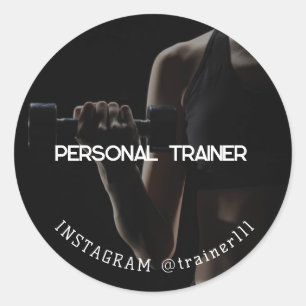 Persönlicher Trainer Runder Aufkleber
