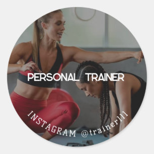 Persönlicher Trainer Runder Aufkleber