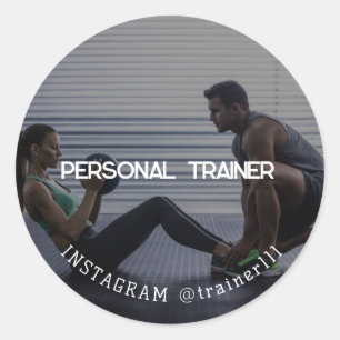 Persönlicher Trainer Runder Aufkleber