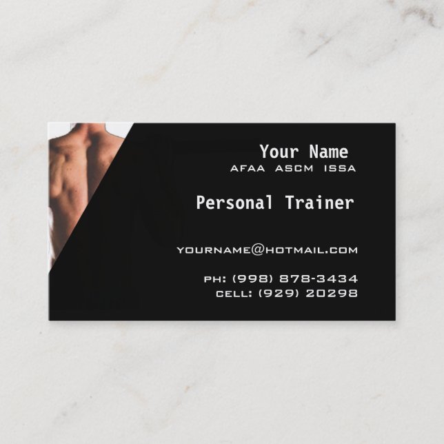 Persönlicher Trainer Visitenkarte (Vorderseite)