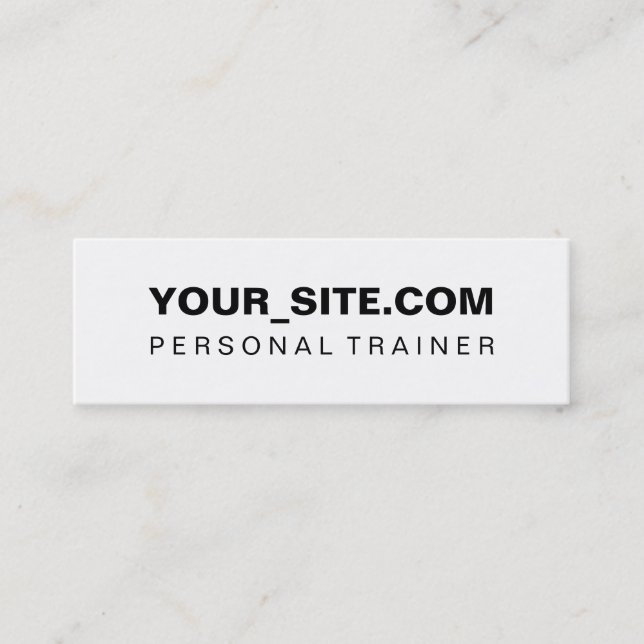Persönlicher Trainer-Website-Verkauf Mini Visitenkarte (Vorderseite)