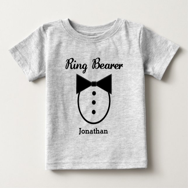 Persönlicher Tuxring-Träger Baby T-shirt (Vorderseite)