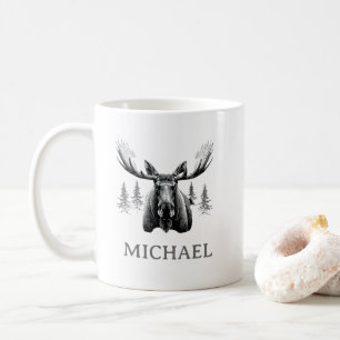 Persönlicher Wald-Elch im Winter Kaffeetasse