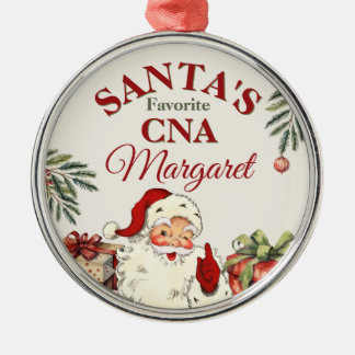 Persönlicher Weihnachtsgruß von Santa für den Lieb Ornament Aus Metall