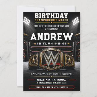 Persönlicher Wrestling-Geburtstag mit Meisterschaf Einladung