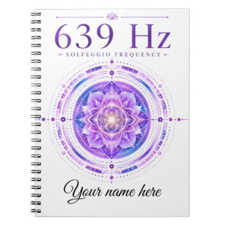 Persönliches 639 Hz Solfeggio-Frequenz-Notizbuch Notizblock